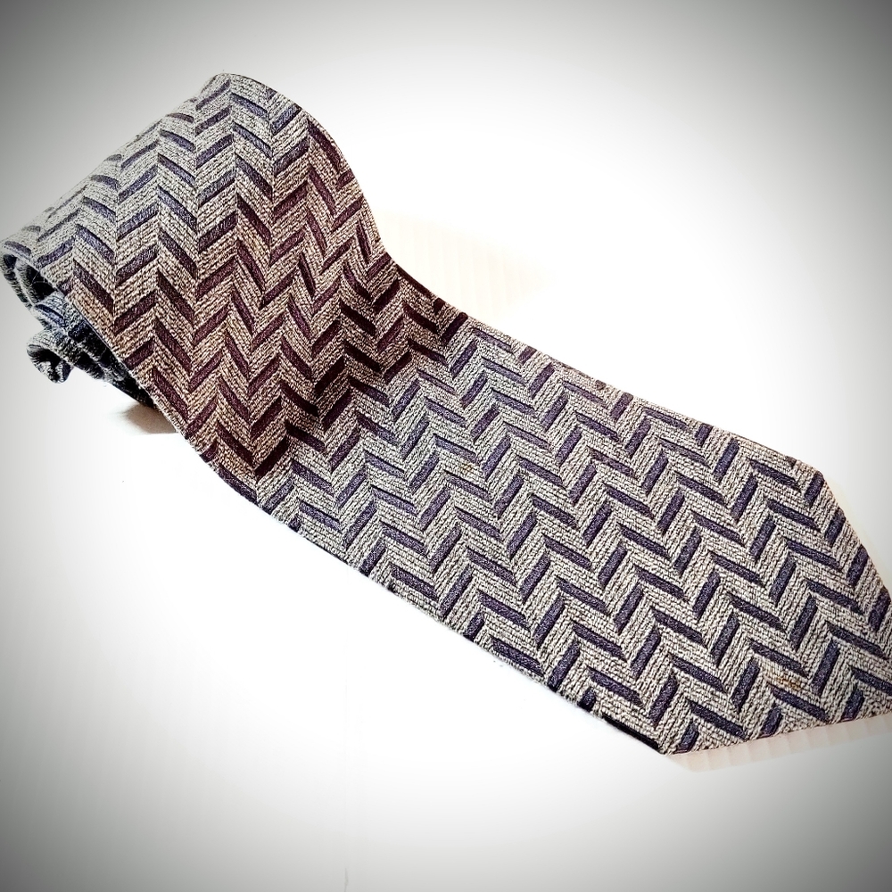Ermenegildo Zegna men's neck tie 3.75" x 58" grey